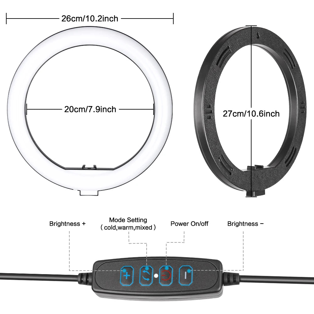 SH ProGlow 10 Zoll: LED-Ringlicht für Fotos und Videos 