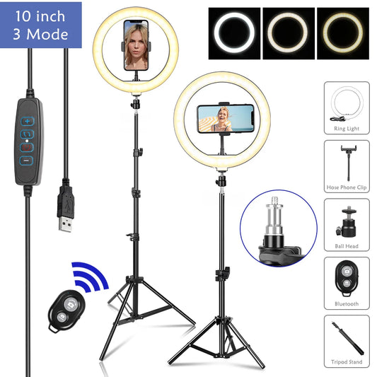 SH ProGlow 10”: Ring Light LED para Fotos e Vídeos