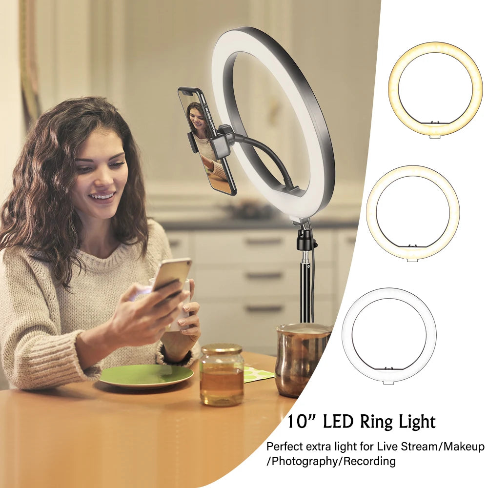 SH ProGlow 10”: Ring Light LED para Fotos e Vídeos