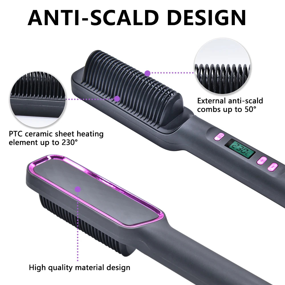 StyleGlide: Pente Elétrico Alisador con Tecnología Anti-Queimaduras