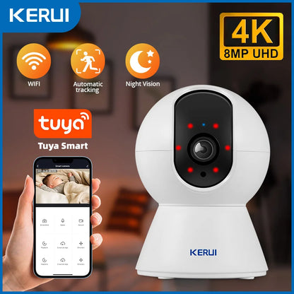 KERUI SmartEye 4K: Cámara de seguridad Wi-Fi con detección inteligente y transmisión automática 