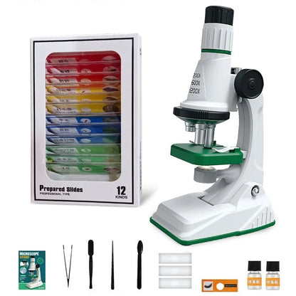 BioExplorer: Kit de Microscópio Educacional Infantil com LED e Vários Aumentos