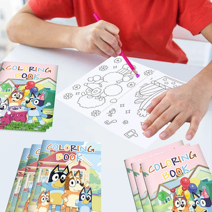 Bluey FunColor: Kit de Figuras e Livro de Colorir para Crianças