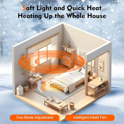 HeatSafe 1200W: Aquecedor Portátil de Cerâmica com Proteção de Segurança