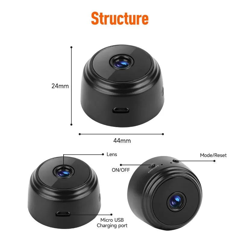 A9 SecureView: Câmera de Segurança HD Wi-Fi com Sensor Inteligente e Monitoramento Remoto