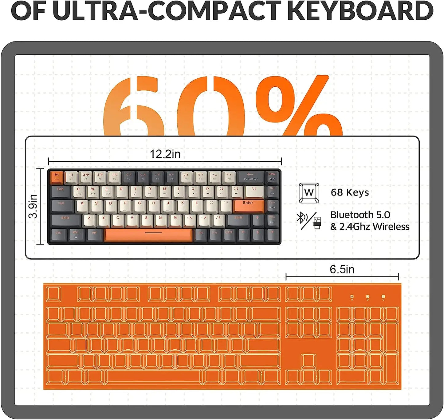 Teclado Mecânico Sem Fio