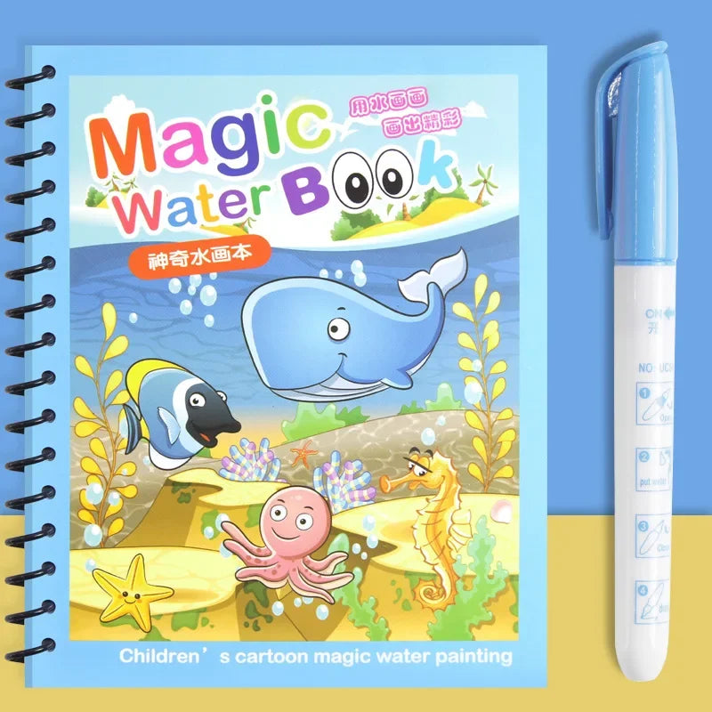 MagicDraw: Libro Mágico de Diseño con Caneta de Água Reutilizable 