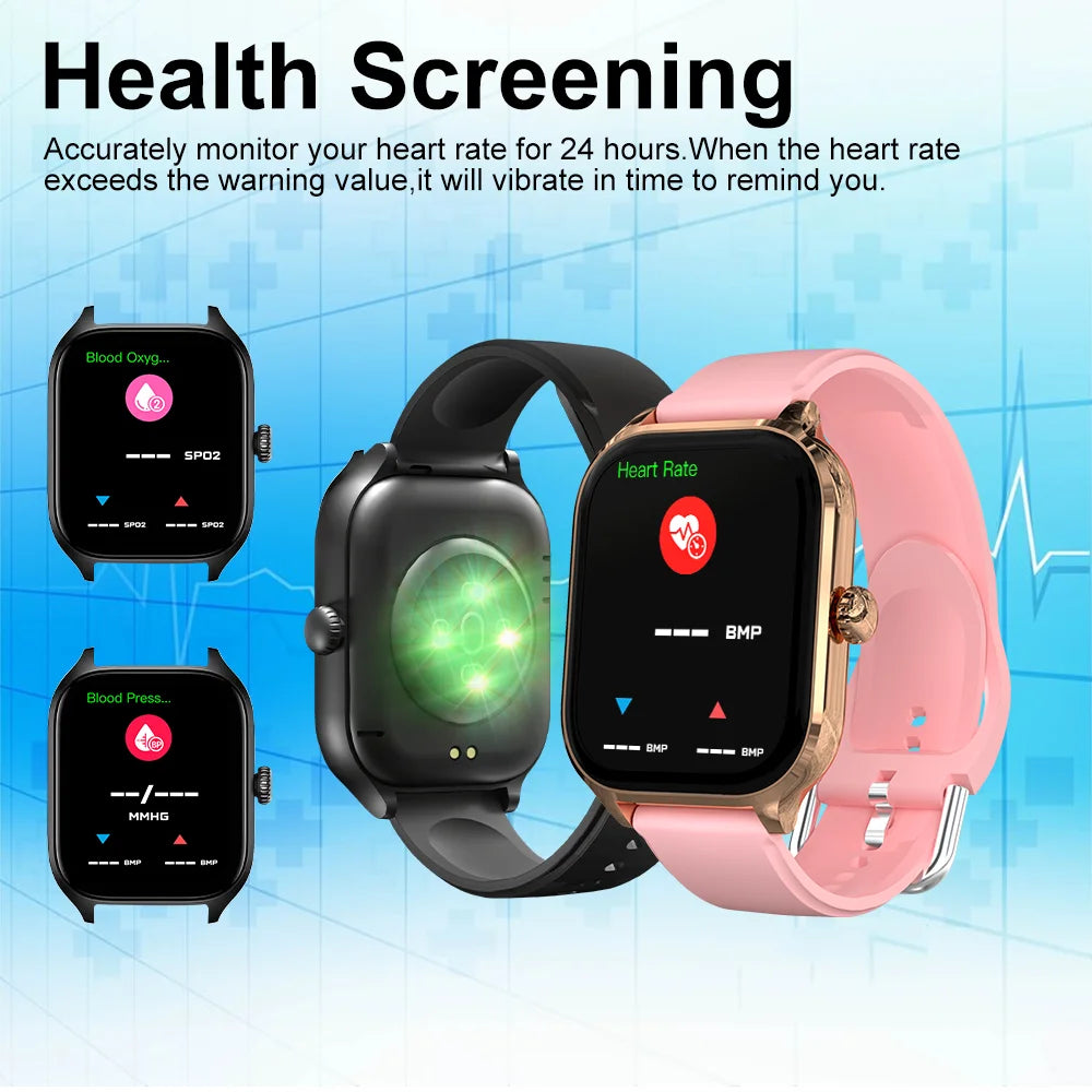 LAXASFIT H9: Smartwatch Bluetooth con Monitoreo de Salud y Chamadas 