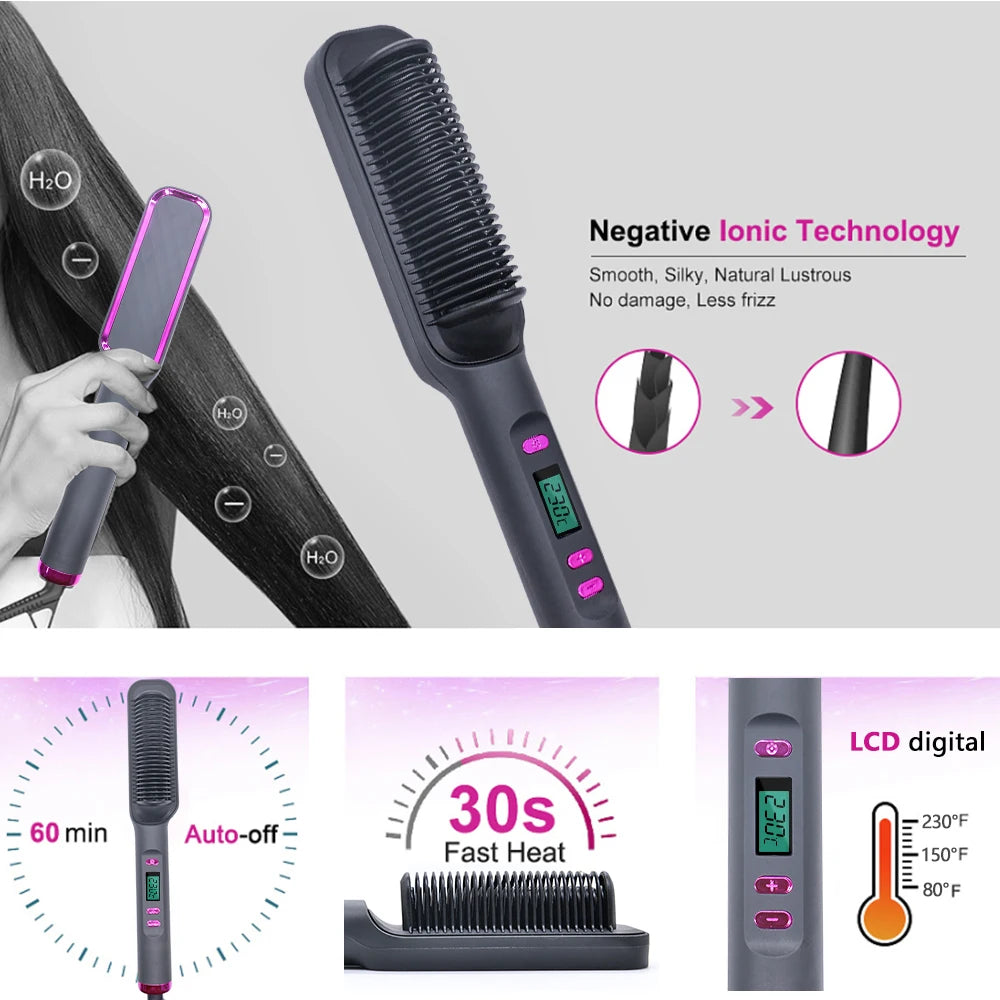 StyleGlide: Pente Elétrico Alisador con Tecnología Anti-Queimaduras