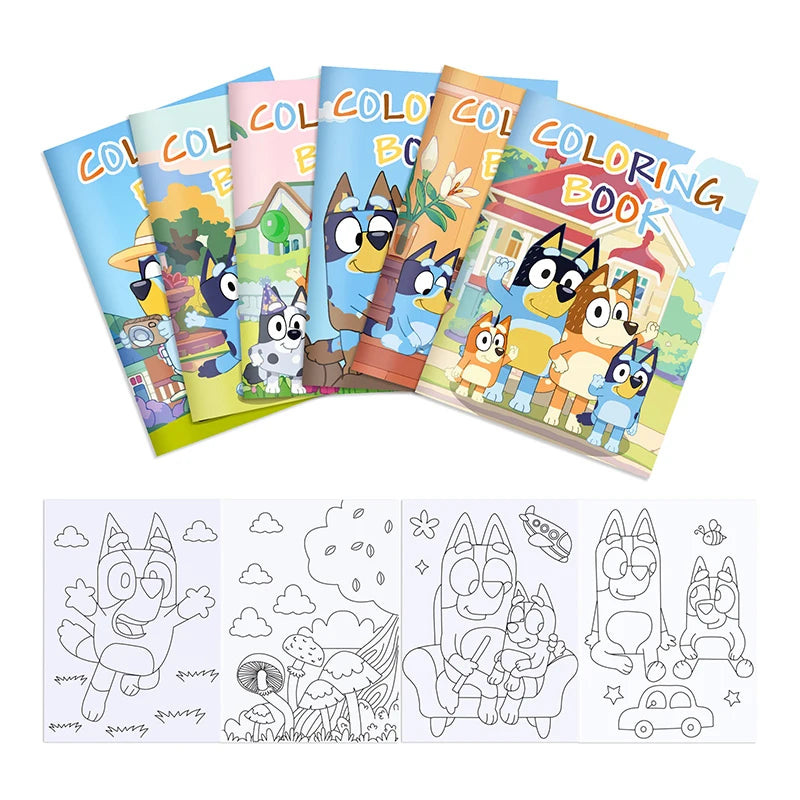 Bluey FunColor: Kit de Figuras e Livro de Colorir para Crianças