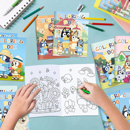 Bluey FunColor: Kit de Figuras e Livro de Colorir para Crianças