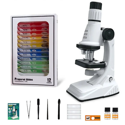 BioExplorer: Kit de Microscopio Educativo Infantil con LED y Varios Aumentos